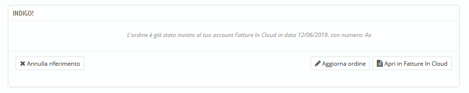 IndiGO: come esportare ordini da Prestashop a Fatture In Cloud