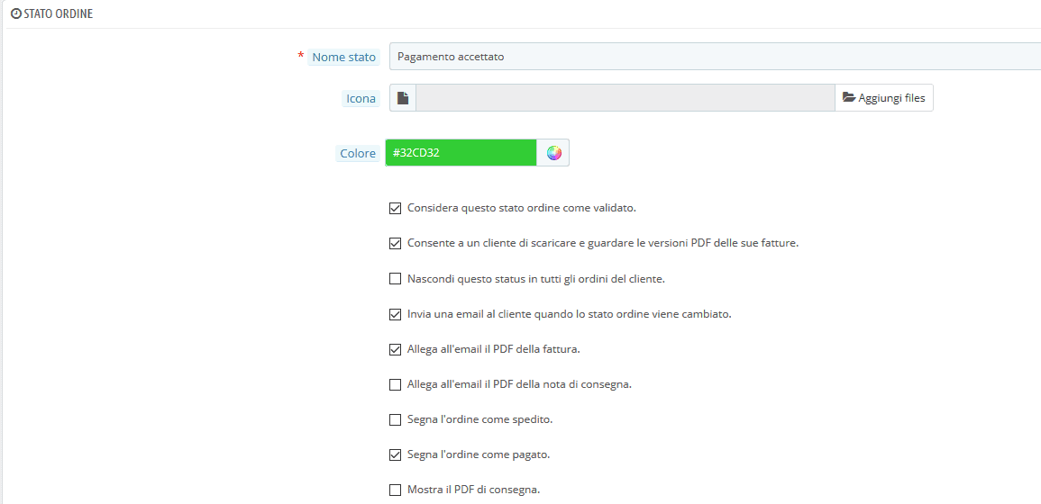 Prestashop: impostazioni stati - IMPRIMIS Prestashop: impostazioni stati - IMPRIMIS